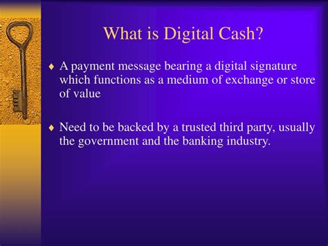 what is digital cash